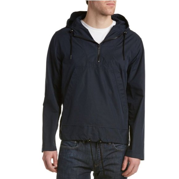 SANDRO Windbreaker JACKET NAVY 570$ size XL - Picture 1 of 6